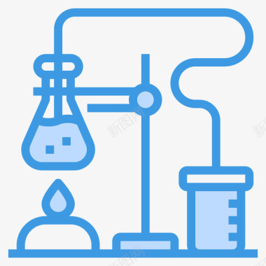 实验室化学36蓝色图标图标