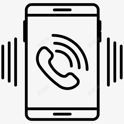 电话联系人来电图标svg_新图网 https://ixintu.com 信和 广告 手机铃声 来电 电话 移动电话 络线 网络 联系人 通信