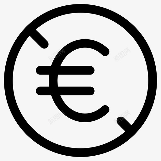 没有欧元免费没有现金图标svg_新图网 https://ixintu.com 免费 有薪水 欧元 没有 没有钱 现金