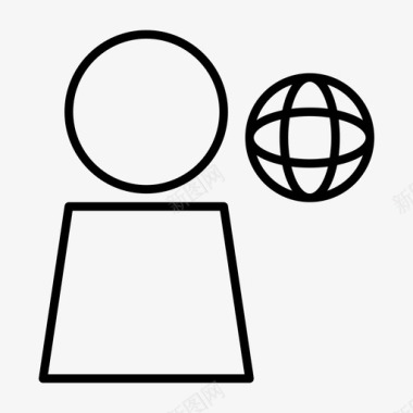 用户世界工作人员图标图标