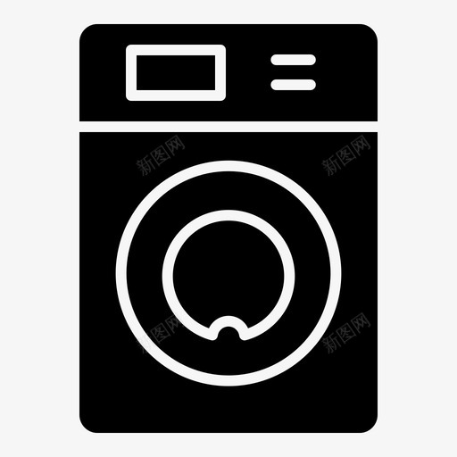 洗衣机清洁92固体图标svg_新图网 https://ixintu.com 固体 洗衣机 清洁