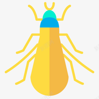 蟋蟀昆虫34扁平图标图标