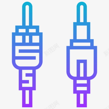 插孔连接器连接器类型3渐变图标图标