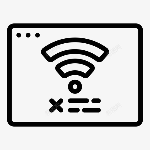 没有wifi互联网离线图标svg_新图网 https://ixintu.com 互联网 互联网关闭 信号 没有wifi 离线 网站