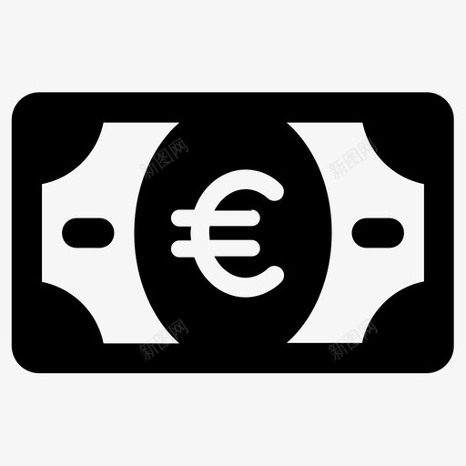 欧元现金欧元货币图标svg_新图网 https://ixintu.com 支付 欧元 欧元货币 现金 货币