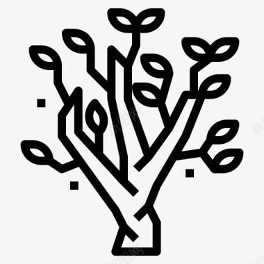 木兰花植物图标图标