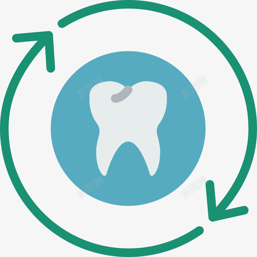牙牙科12扁平图标svg_新图网 https://ixintu.com 扁平 牙科