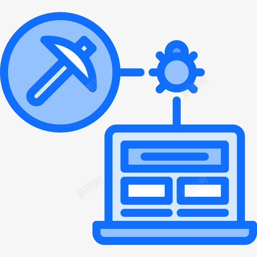 Miner数据保护34蓝色图标svg_新图网 https://ixintu.com Miner 保护 数据 蓝色