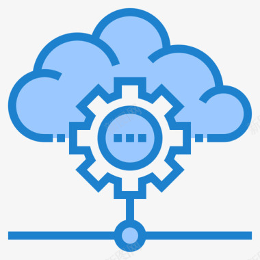 云计算机和网络2蓝色图标图标