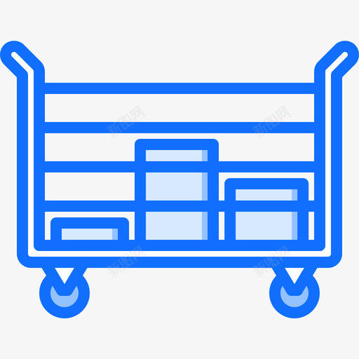推车交付102蓝色图标svg_新图网 https://ixintu.com 交付 推车 蓝色