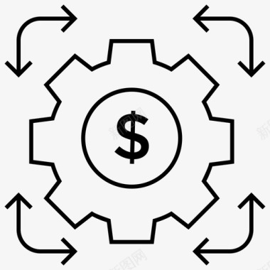 财务管理企业管理现金流设置图标图标