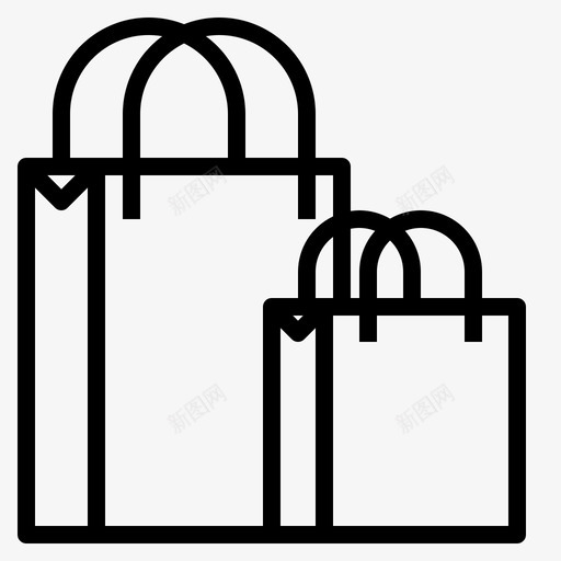 购物袋城市元素50线性图标svg_新图网 https://ixintu.com 元素 城市 线性 购物袋