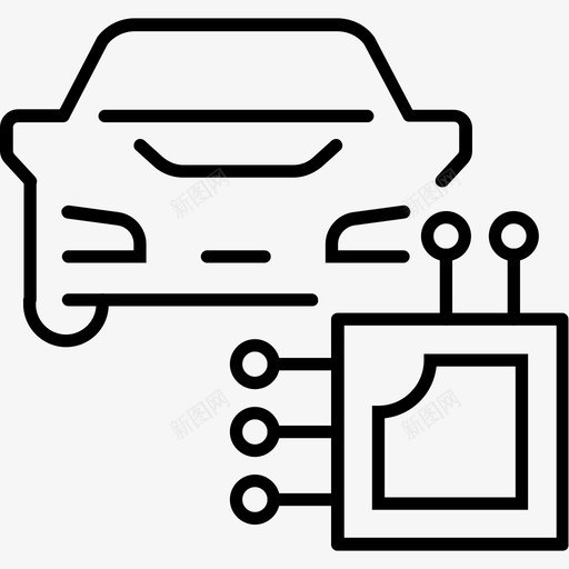 人工智能汽车服务图标svg_新图网 https://ixintu.com 人工智能 服务 汽车 汽车服务 运输