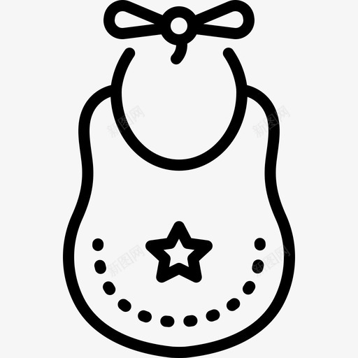 围嘴衣服围裙图标svg_新图网 https://ixintu.com 围嘴 围裙 婴儿 时间 用餐 衣服