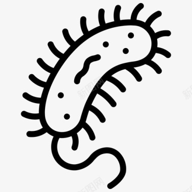 细菌细胞感染图标图标