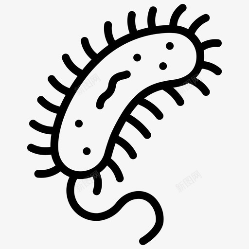 细菌细胞感染图标svg_新图网 https://ixintu.com 微生物 感染 病毒 科学和研究 细胞 细菌