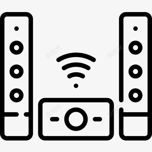 音频系统domotics21线性图标svg_新图网 https://ixintu.com domotics 系统 线性 音频
