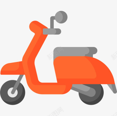 踏板车车辆和运输10平板图标图标