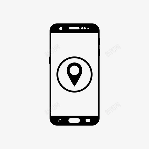 手机定位gps地图图标svg_新图网 https://ixintu.com gps 地图 多媒体收藏图标 导航 手机定位