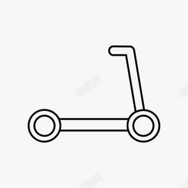 滑板车自行车童年图标图标