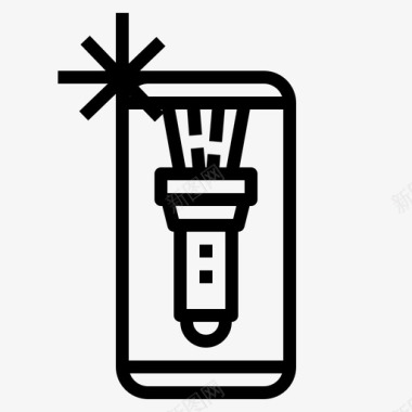 手电筒电话led智能手机图标图标