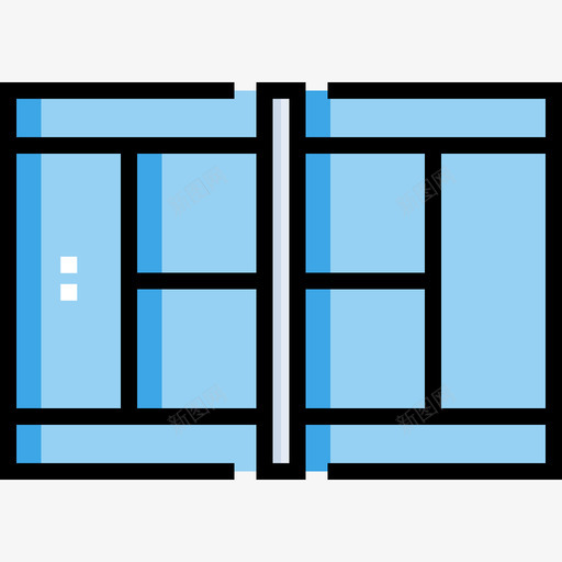 网球场杂项59线性颜色图标svg_新图网 https://ixintu.com 杂项59 线性颜色 网球场