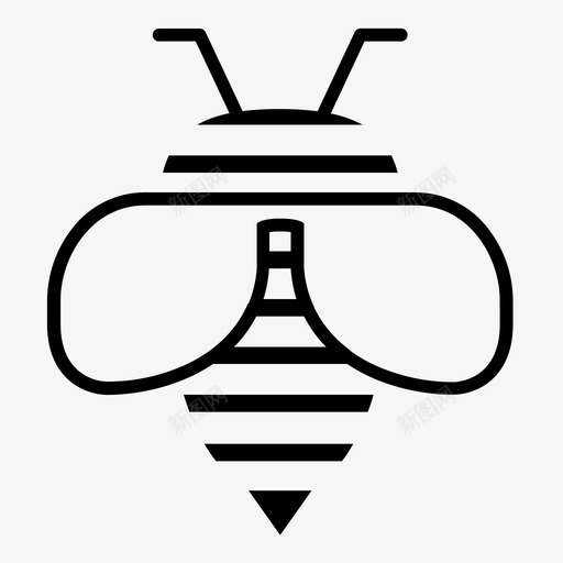 蜜蜂眼镜条纹图标svg_新图网 https://ixintu.com 太阳镜 条纹 眼镜 蜜蜂