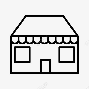 家庭房屋商店图标图标