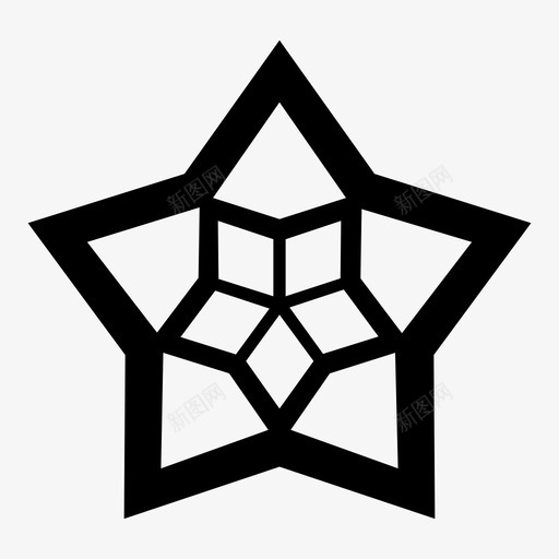 星星花花朵形状图标svg_新图网 https://ixintu.com 形状 星星花 花朵 象征