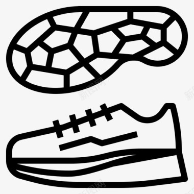 跑鞋跑步28码直线型图标图标