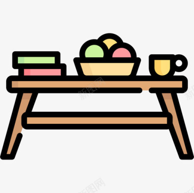 桌家和生活22线性颜色图标图标