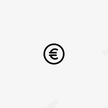 硬币欧元现金货币图标图标