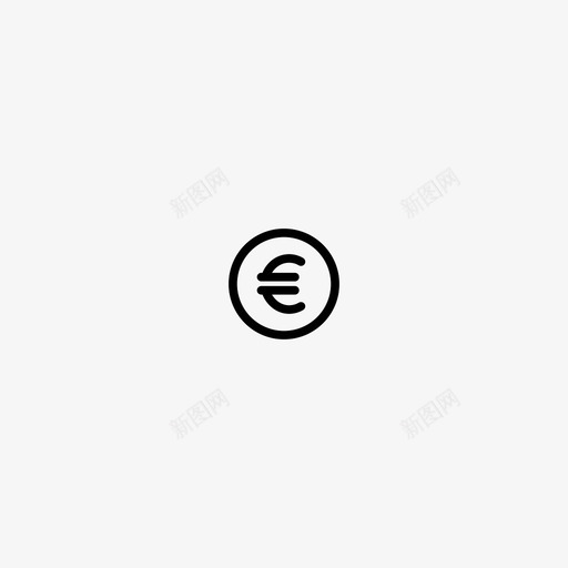 硬币欧元现金货币图标svg_新图网 https://ixintu.com 现金 用户界面必需品 硬币欧元 货币