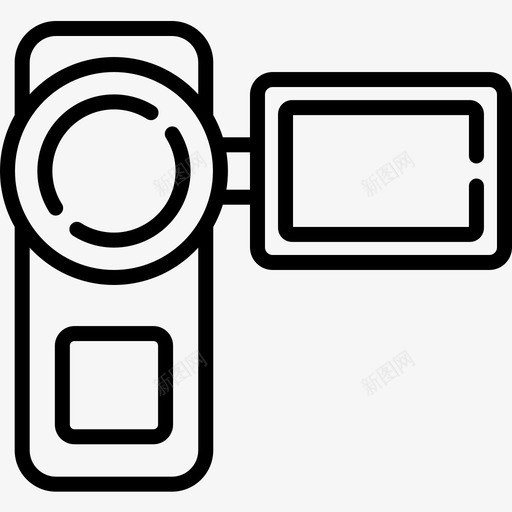 摄像机新年提案6线性图标svg_新图网 https://ixintu.com 提案 摄像机 新年 线性