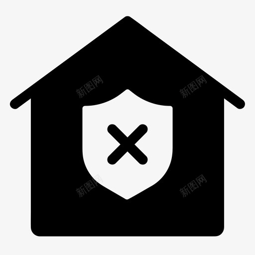 家庭警告取消安全图标svg_新图网 https://ixintu.com 不安全 保护 取消 安全 家庭 警告