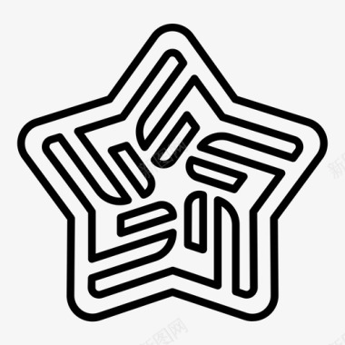 旋转星平行旋转图标图标
