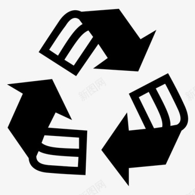 回收生态绿色图标图标