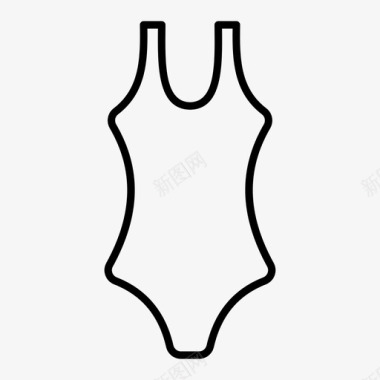 游泳衣沙滩衣服图标图标