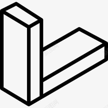 建筑和工具木工4线性图标图标