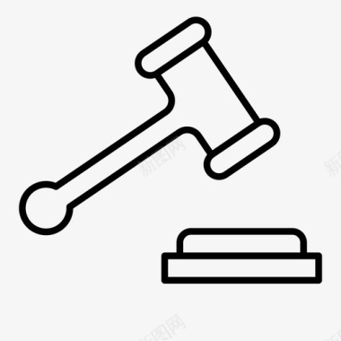 木槌法官法律图标图标