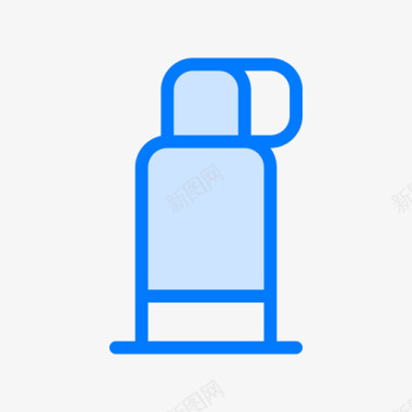 水瓶拳击2蓝色图标图标