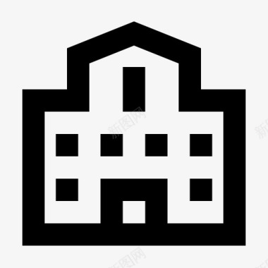 教育与学校建筑房地产图标图标