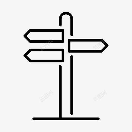 路标方向路线图标svg_新图网 https://ixintu.com 方向 旅行 暑假 路标 路线