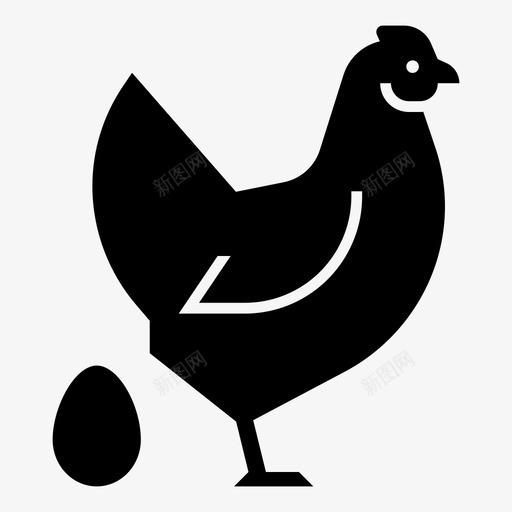 鸡肉鸡蛋农场图标svg_新图网 https://ixintu.com 农场 家禽 母鸡 鸡肉 鸡蛋