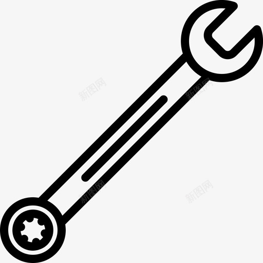 扳手工具60线性图标svg_新图网 https://ixintu.com 工具 扳手 线性