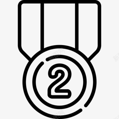 奖章奖励和徽章6个直系图标图标