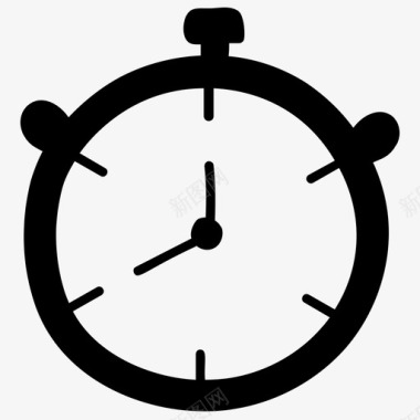 秒表计时器计时器电子商务字形标集图标图标