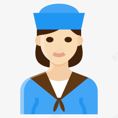 水手职业妇女2公寓图标图标
