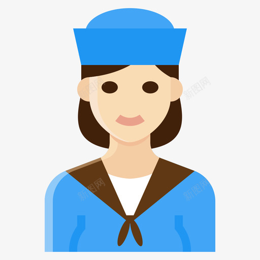 水手职业妇女2公寓图标svg_新图网 https://ixintu.com 公寓 妇女 水手 职业