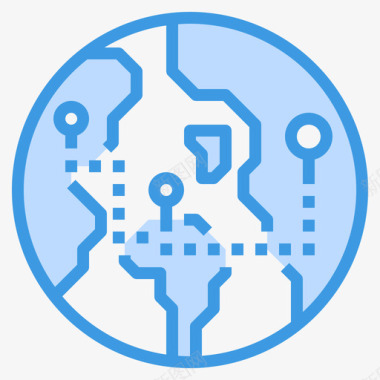 地球仪导航36蓝色图标图标